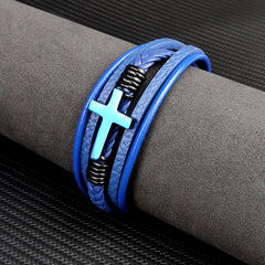 Men's Christian Cross Bracelet