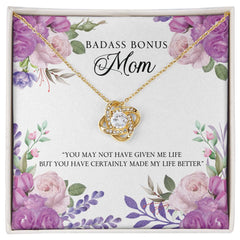 Bonus Mom Necklace with a message