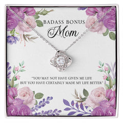 Bonus Mom Necklace with a message